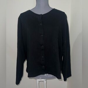 Black Button-Up Women's Top